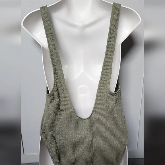 American Eagle Outfitters Olive One Piece Swimsuit - Picture 2 of 3